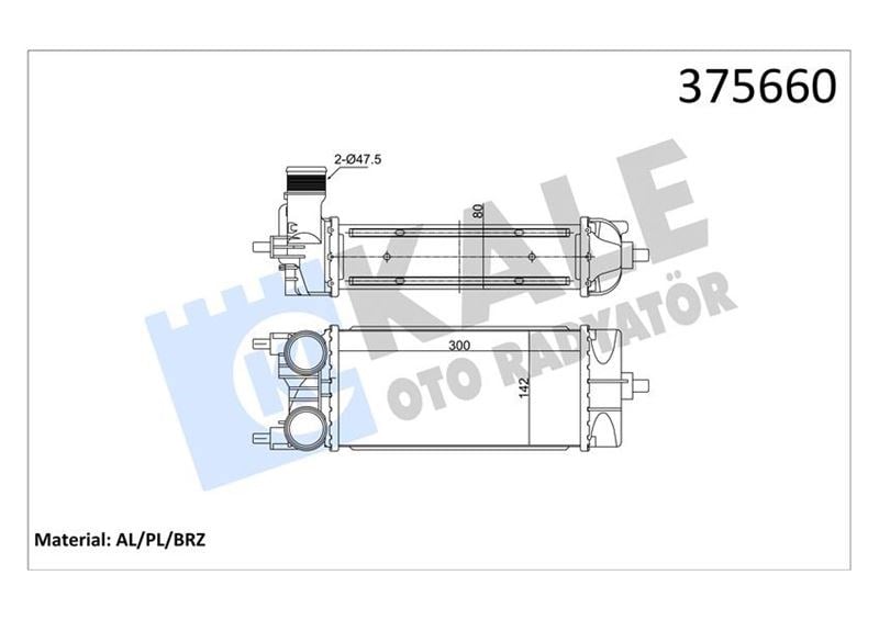 Ford EcoSport Turbo Radyatörü KALE-RADYATOR
