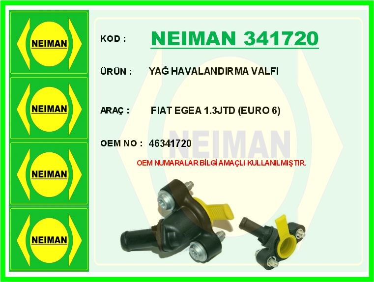 Fiat Egea Yağ Havalandırma Valfi 1.3 JTD Euro 6 BESCHER