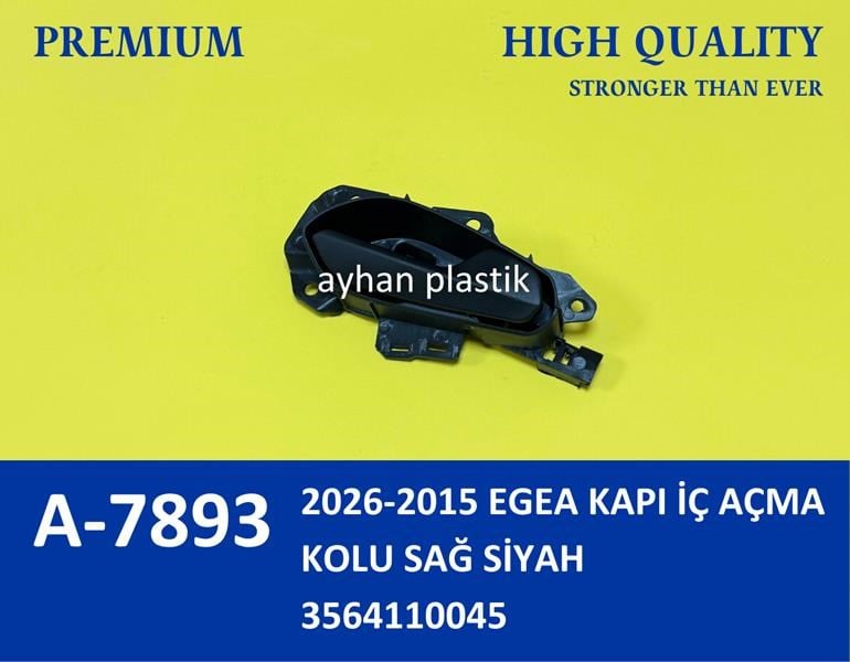 Fiat Egea Kapı İç Açma Kolu Sağ Siyah 2015- AYHAN