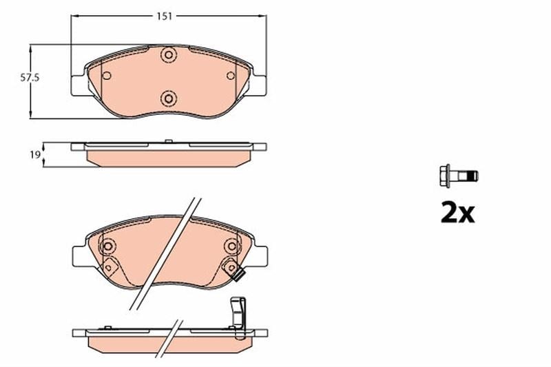 Fiat Egea Ön Balata Büyük Tip TRW