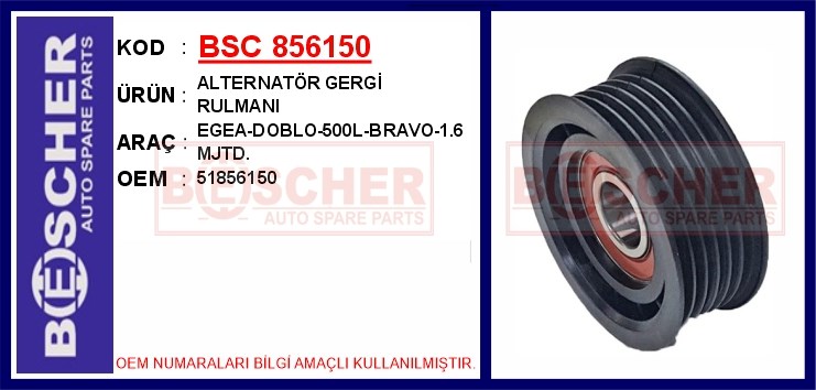 Fiat Egea Doblo 500L Bravo Alternatör Gergi Rulmanı 1.6 MJTD BESCHER