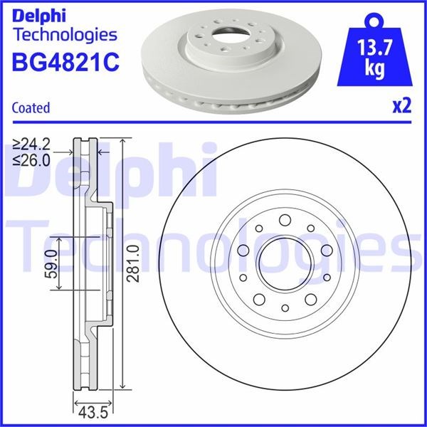 Fiat Egea Ön Fren Aynası Disk DELPHI
