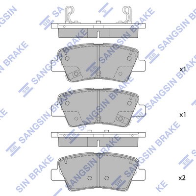 Hyundai Elantra i20 Kia Sportage Arka Fren Balata Üstten Delikli Tip SANGSIN