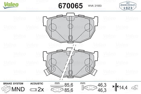 Hyundai Elantra Arka Fren Balatası VALEO