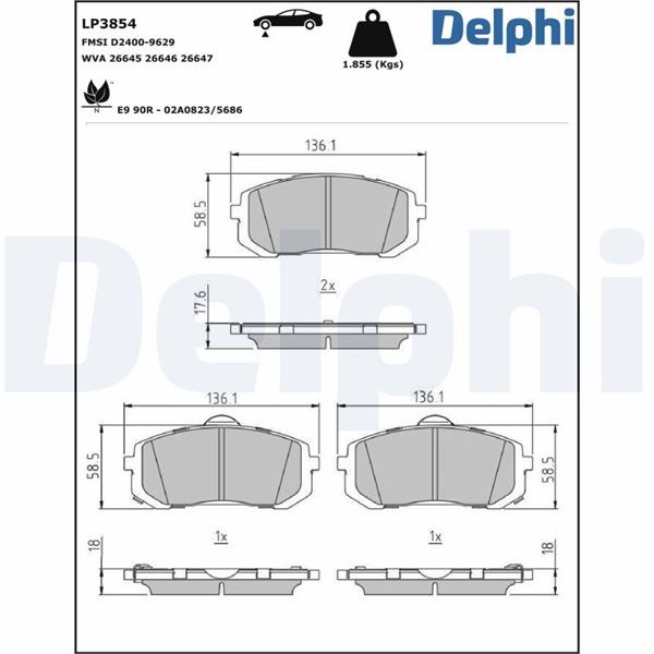 Hyundai Elantra Fren Balatası DELPHI