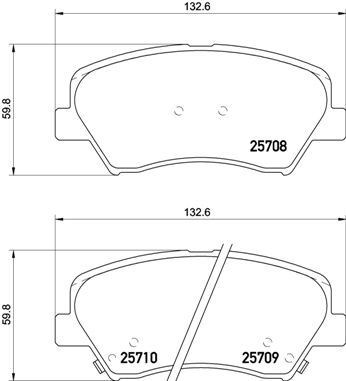 Hyundai Elantra Ön Fren Balatası 1.6L G4FG / Kia Cerato 1.6L G4FG Mpi BREMBO