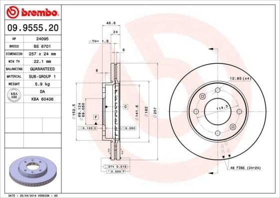 Hyundai Elantra Ön Fren Diski Hava Kanallı BREMBO