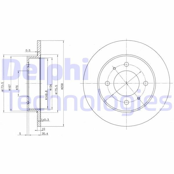 Hyundai Elantra Arka Fren Diski Dolu Tip DELPHI