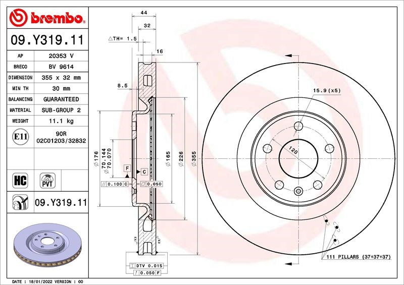 NIO ES6 Fren Diski BREMBO