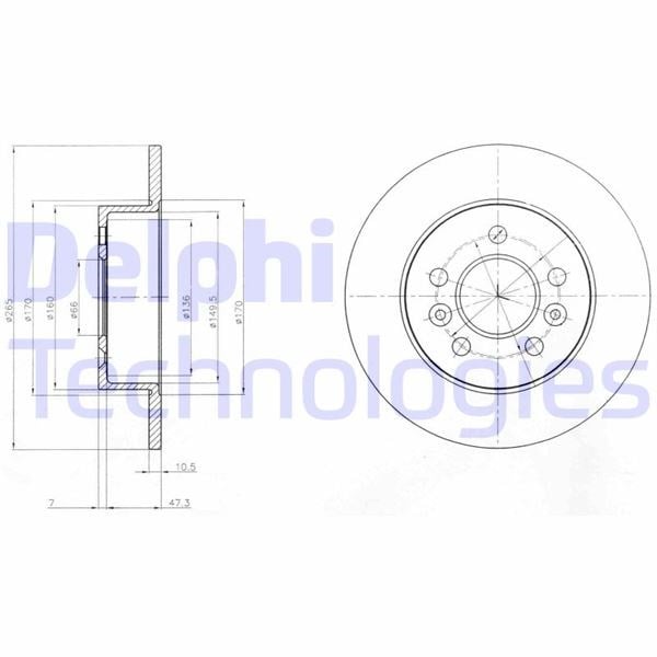 Renault Espace Grand Espace Arka Fren Diski Deliksiz DELPHI