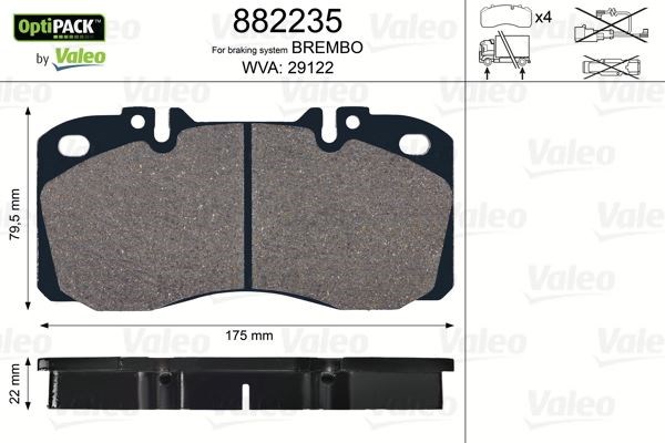 Iveco Eurocargo Disk Fren Balatası Optipack Sensörsüz VALEO