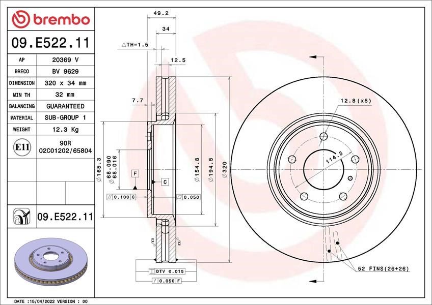 Infiniti EX Fren Diski BREMBO