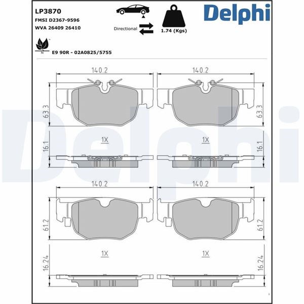 Jaguar F-Pace Fren Balatası DELPHI