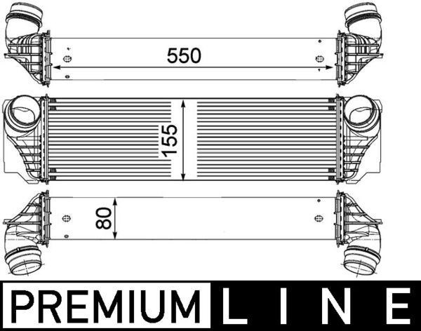 BMW F10 F11 F01 F07 Turbo Radyatörü Premium Line MAHLE