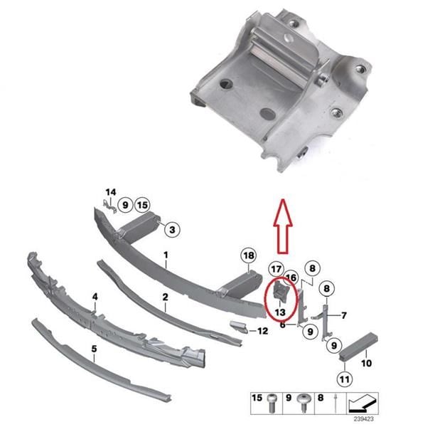 BMW F10 Ön Tampon Plakası Sol DOGAN-