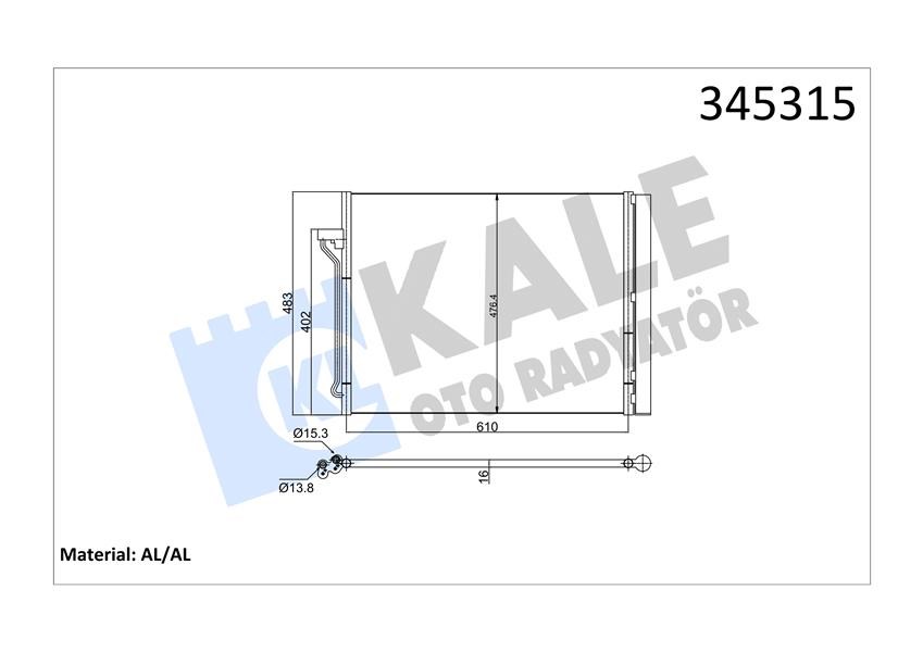BMW 5 F10 Klima Kondenseri KALE-RADYATOR