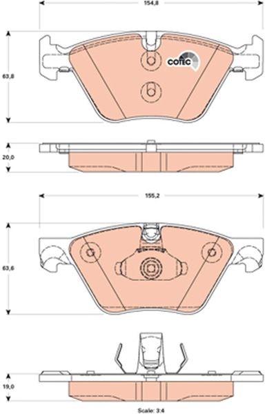 BMW F10 F11 F18 Ön Fren Balatası TRW