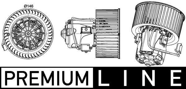 BMW F10 F07 F12 F13 F06 F01 Kalorifer Motoru Premium Line MAHLE
