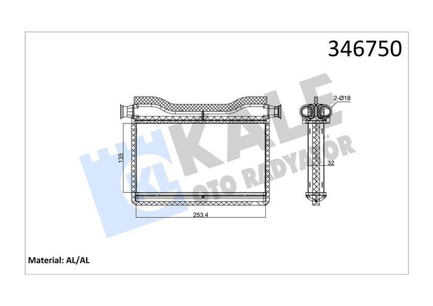 BMW F10 F01 F07 Kalorifer Radyatörü KALE-RADYATOR
