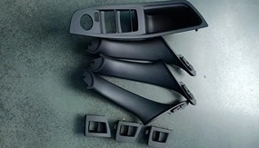 BMW 5 Serisi F10 Kapı Kol Tutamak Seti 7 Parça Düz Ayna Siyah GKL