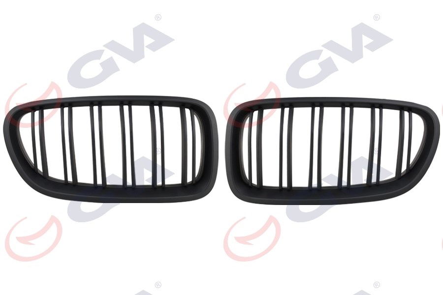 BMW F10 F11 F18 Ön Panjur Böbrek Set Mat Siyah Çift Çıta GKL