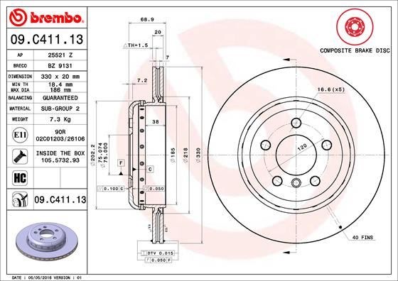 BMW F10 Arka Fren Diski BREMBO