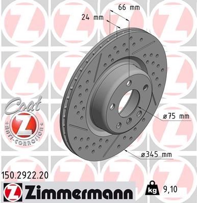 BMW F20 F21 F22 F23 F30 F31 F32 F36 M Performance Arka Fren Diski ZIMMERMANN
