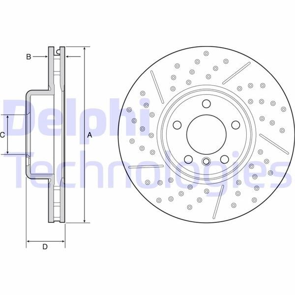 BMW F20 F21 F22 F23 F30 F31 F34 F32 F33 F36 M Performance Ön Fren Diski DELPHI