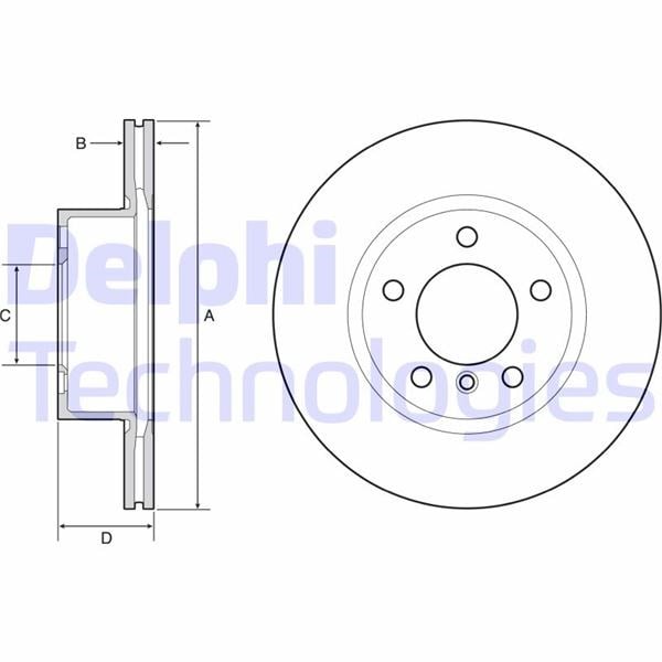 BMW F20 F21 F30 F31 F34 F32 F33 F36 Ön Fren Diski DELPHI