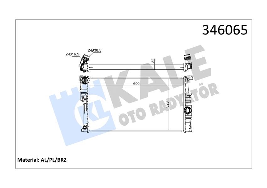 BMW F20 Motor Su Radyatörü KALE-RADYATOR