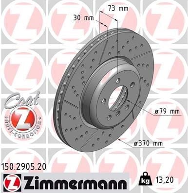 BMW F20 F21 F22 F23 F30 F31 F34 F32 F33 F36 Ön Fren Diski ZIMMERMANN