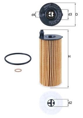 BMW Yağ Filtresi B37 B38 B46 B47 B48 F20 F22 G42 F30 F34 G20 G21 G28 F36 G22... MAHLE