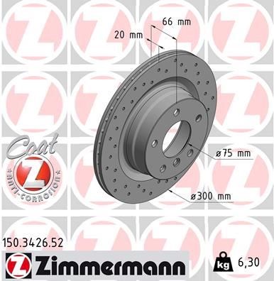 BMW F20 F21 F22 F23 E90 E91 E92 E93 F30 F31 F32 E81 E87 Arka Delikli Fren Diski ZIMMERMANN