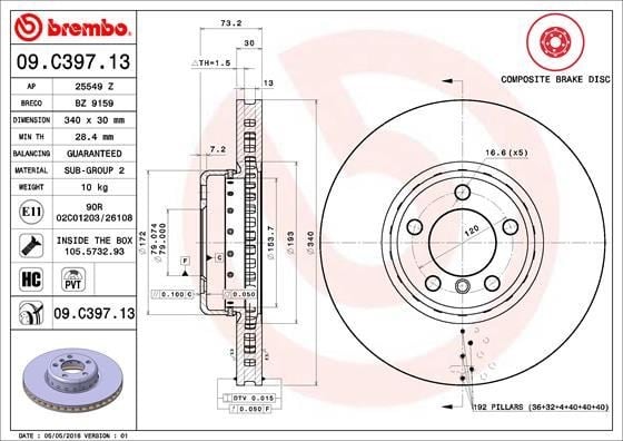 BMW F20 Ön Fren Diski BREMBO