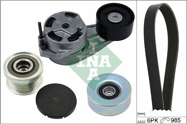 BMW F20 F21 F30 F31 F35 Kanallı Kayış Seti Kütüklü Alternatör Kasnaklı INA