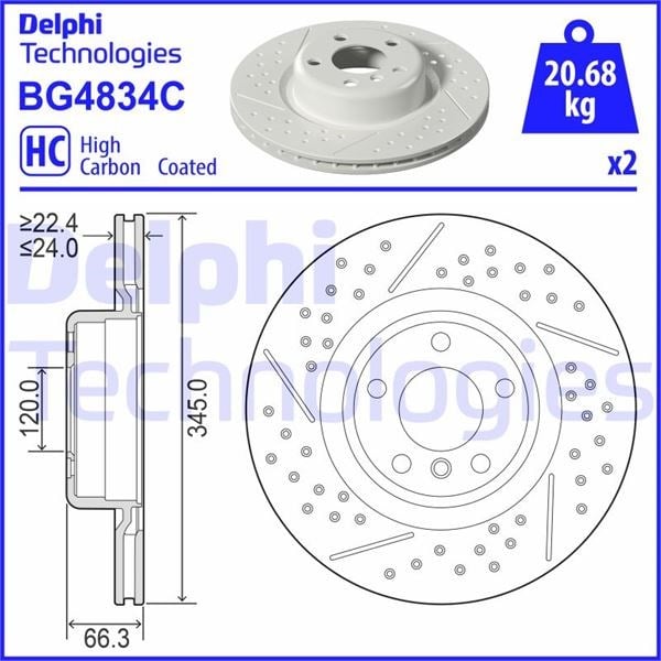 BMW F20 F21 F22 F23 F30 F31 F32 F36 M Performance Arka Fren Diski DELPHI