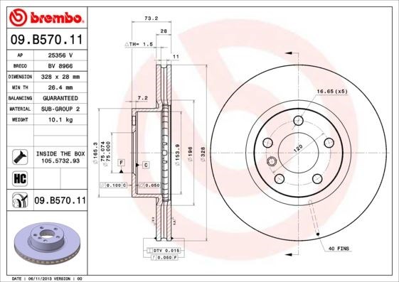 BMW F25 F26 Ön Fren Diski BREMBO