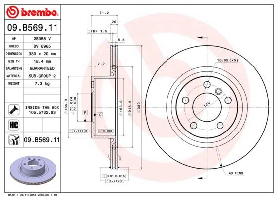 BMW F25 F26 Arka Fren Diski BREMBO