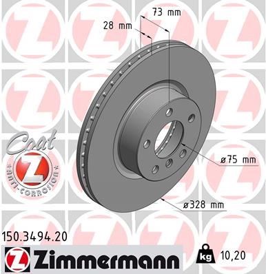 BMW F25 F26 Ön Fren Diski ZIMMERMANN