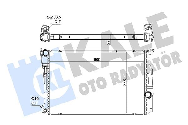 BMW F25 Motor Su Radyatörü KALE-RADYATOR