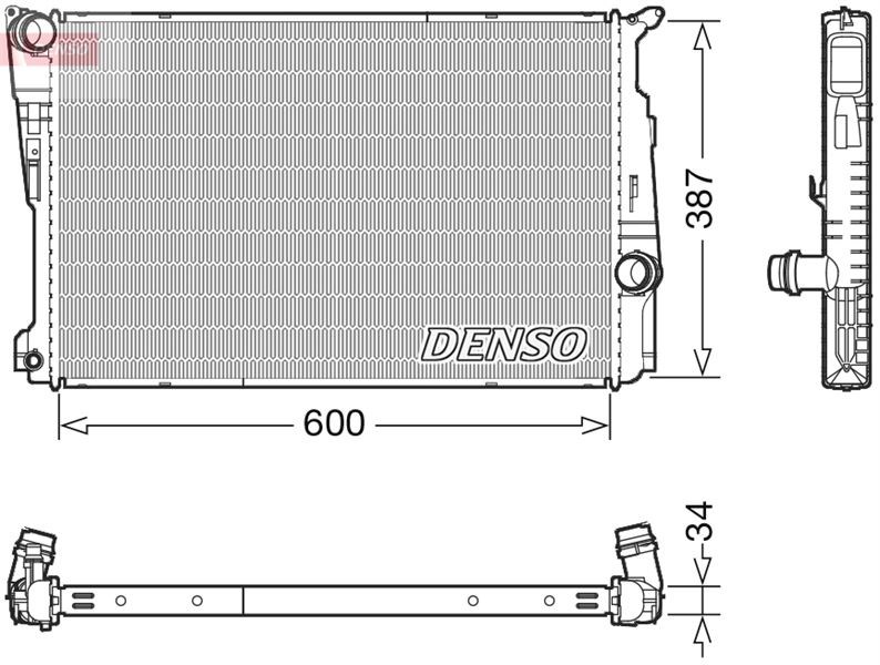 BMW F25 F26 B47 N20 N47 N55 N57 Motor Su Radyatörü DENSO