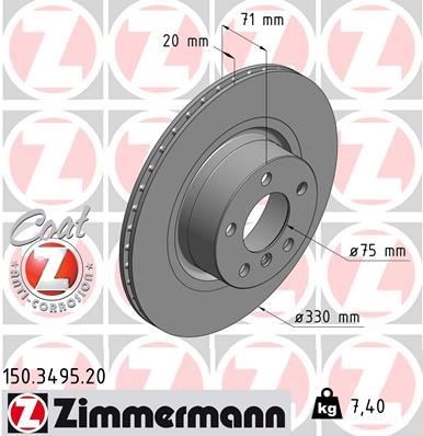 BMW F25 Arka Fren Diski ZIMMERMANN