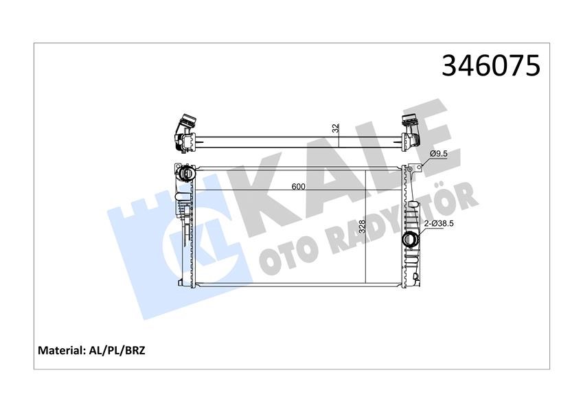 BMW F30 F20 F32 F36 F22 F34 I3 Motor Su Radyatörü KALE-RADYATOR