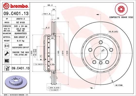 BMW F30 Arka Fren Diski M Performance BREMBO