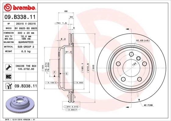 BMW F30 Arka Fren Diski BREMBO