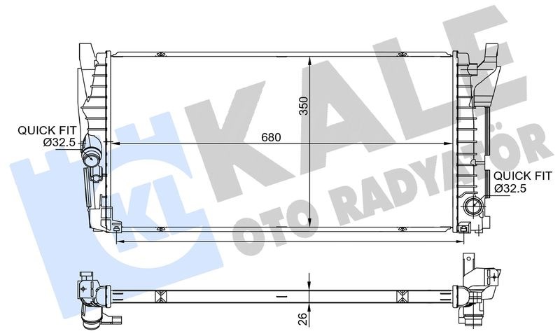 BMW B38 B48 F40 F52 F44 F45 F48 F49 F39 Mini F54 F55 F56 F57 F60 Motor Su... KALE-RADYATOR