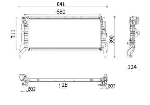 BMW Motor Su Radyatörü [B37 B47 F40 F44 F45 F46 F48 F39 Mini F54 F60] MAHLE
