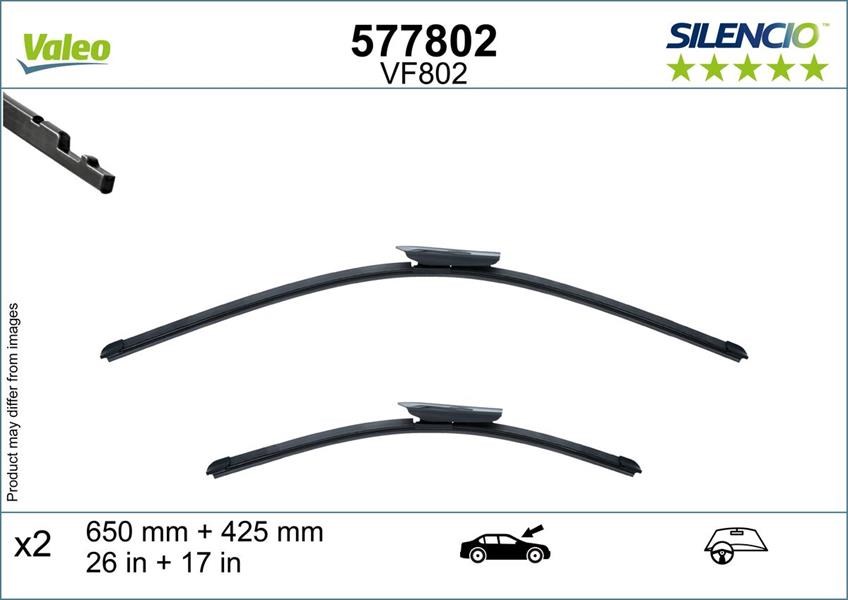 BMW F40 F44 Silecek Süpürgesi Takımı 650mm / 425mm VALEO