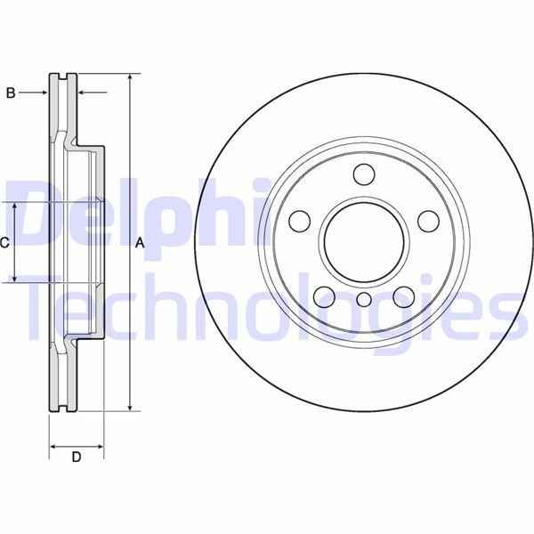 BMW F45 Mini F54 F55 F56 F57 Ön Fren Diski DELPHI