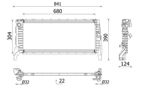 BMW Motor Su Radyatörü [B37 B47 F45 F46 F48 F39 Mini F54 F55 F56 F57 F60] MAHLE
